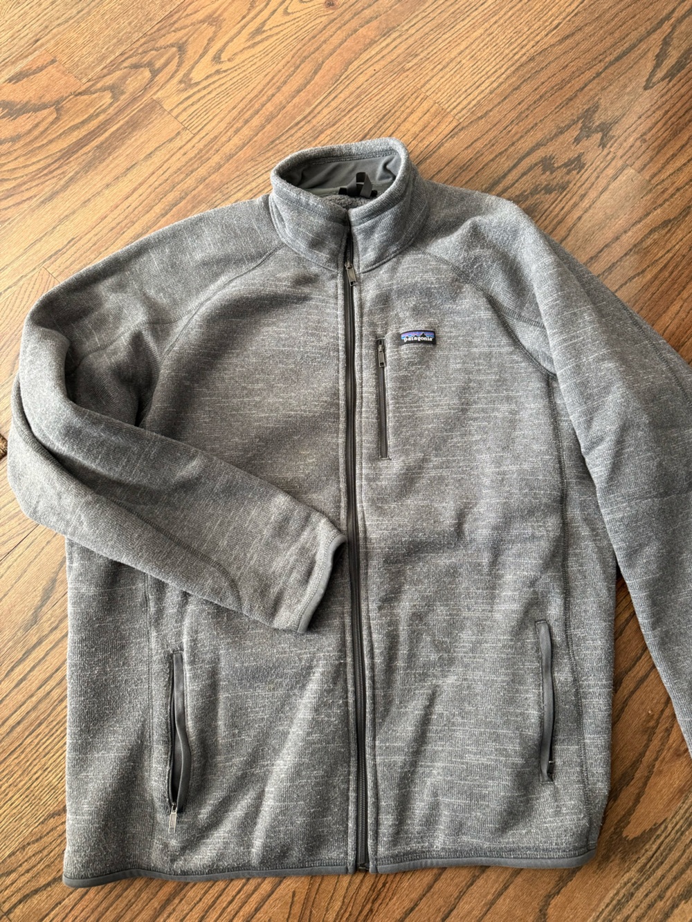 Patagonia Men's Heather Gray Full-Zip Sweater Jacket